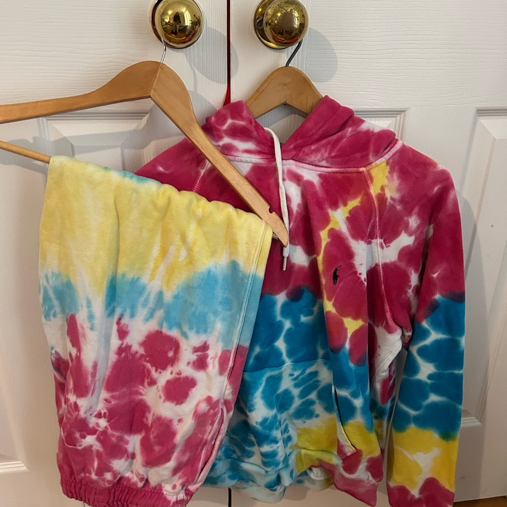 Ralph Lauren Tie-Dye Hoodie and Sweatpants Set